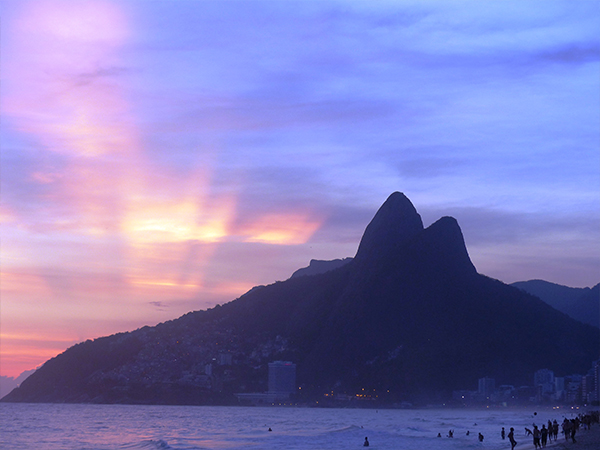 Coucher de soleil à Rio