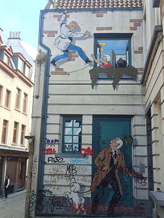 Fresque BD Bruxelles Ric Hochet