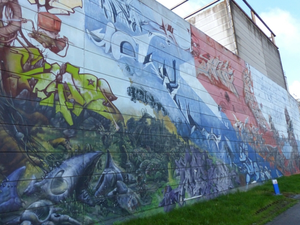 fresque chemin du hallagde Charleroi