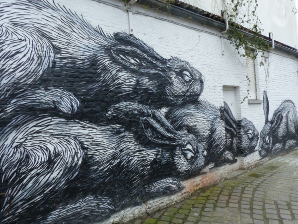 Street Art Gant Europe Lapins Roa