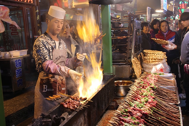 Brochettes Xian Chine quartier musulman