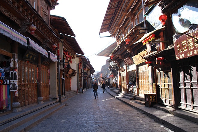 Rue Shangri-la Yunnan Chine