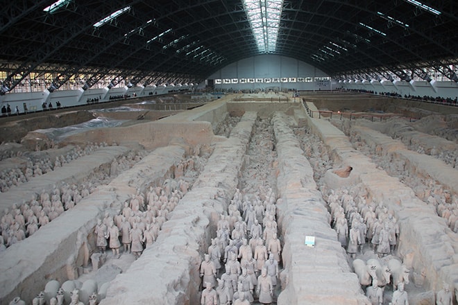 hall 3 armée des soldats de terre cuite Xian Chine