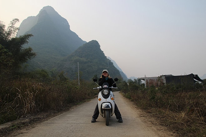 Delire en scooter Yangshuo Chine