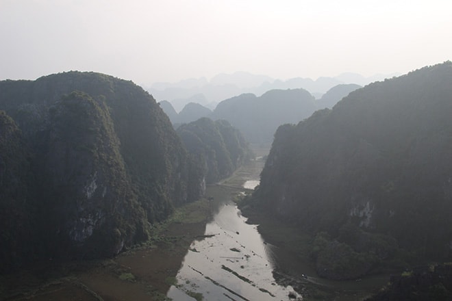 Vue depuis le Mont mua Tam Coc Vietnam