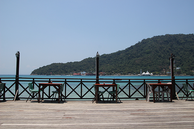 Vue depuis les restaurants Iles Perhentian Malaisie