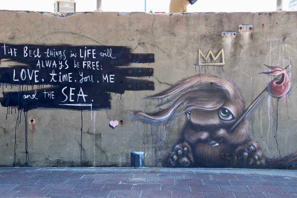 Street art phrase Bondi Beach Sydney