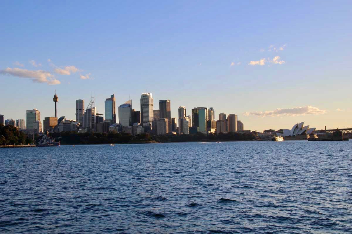 Coucher de soleil depuis le ferry Sydney