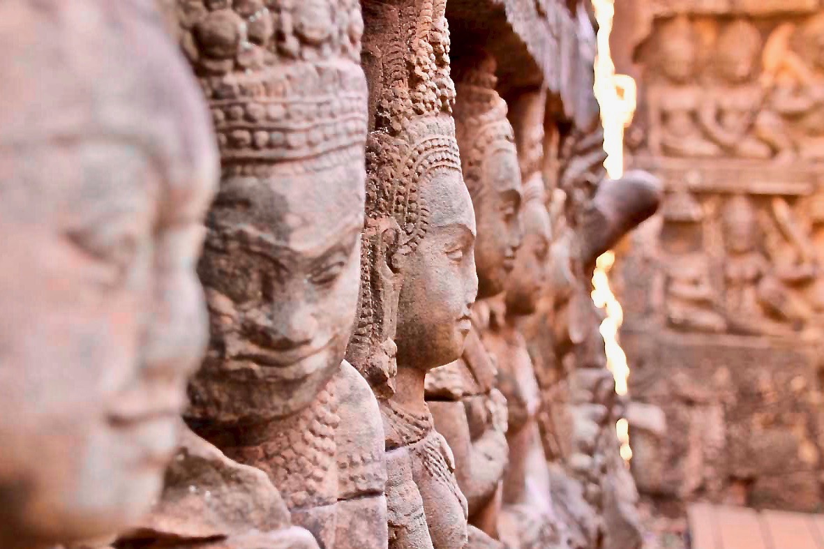 Sculptures Temples Angkor Cambodge