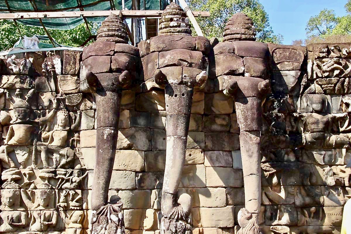 Terrasse des elephants Temples Angkor Cambodge