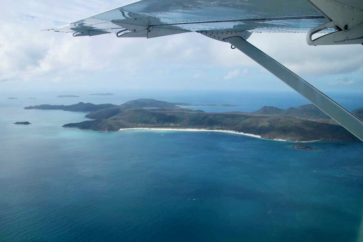 White haven beach vue avion GSL Whitsunday Australie