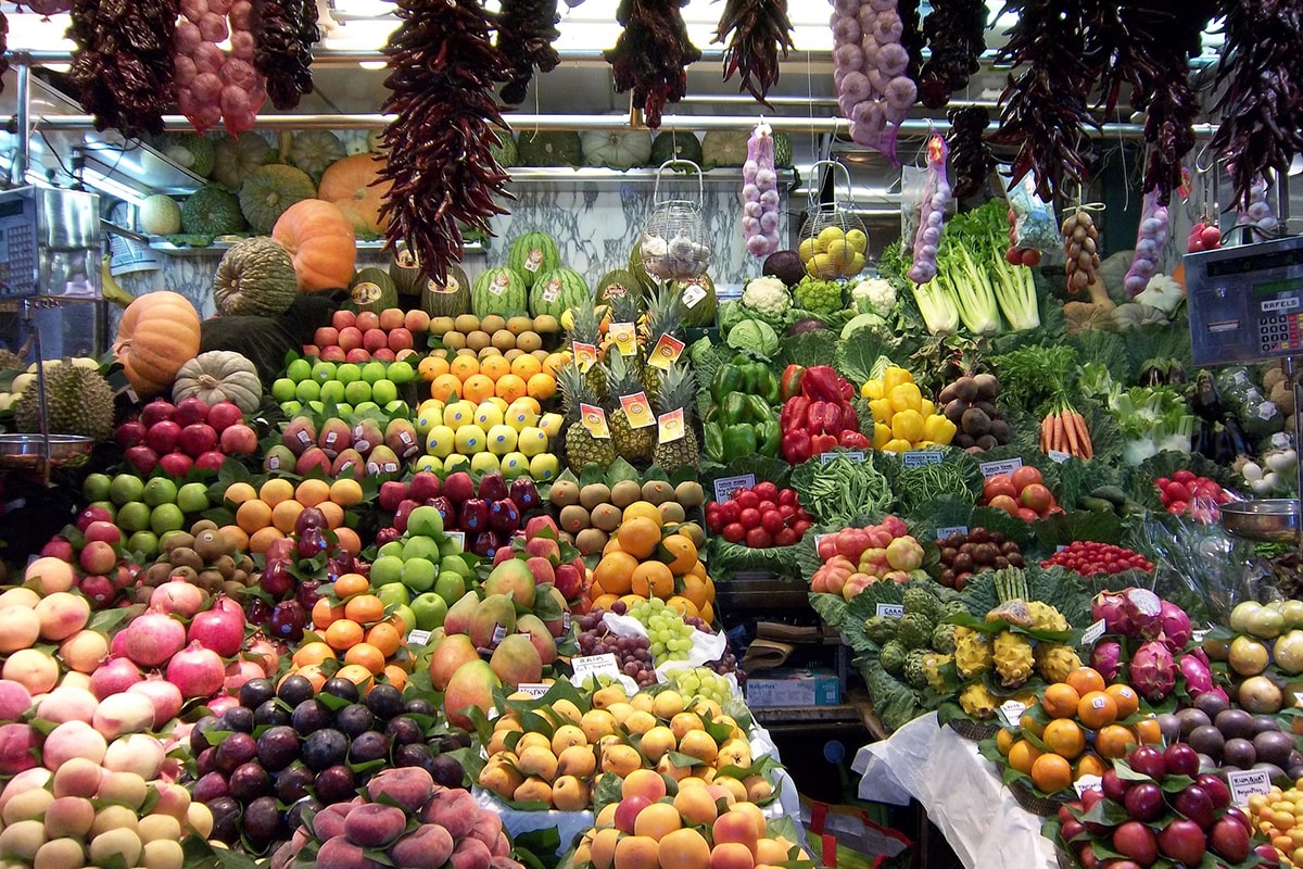 Fruit marche Boqeria Barcelone