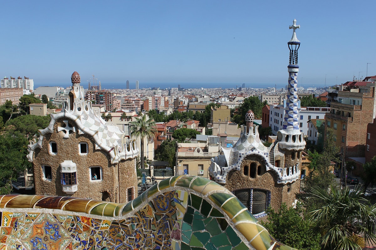 Vue Parc Guell Barcelone