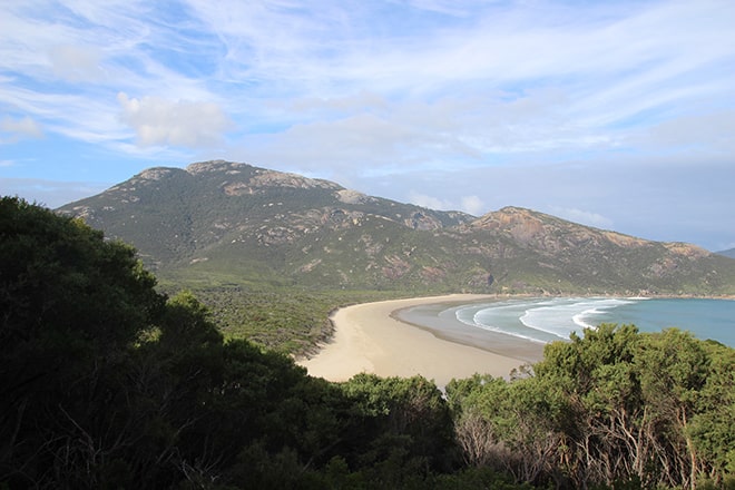 Vue plage Wilsons Promontory