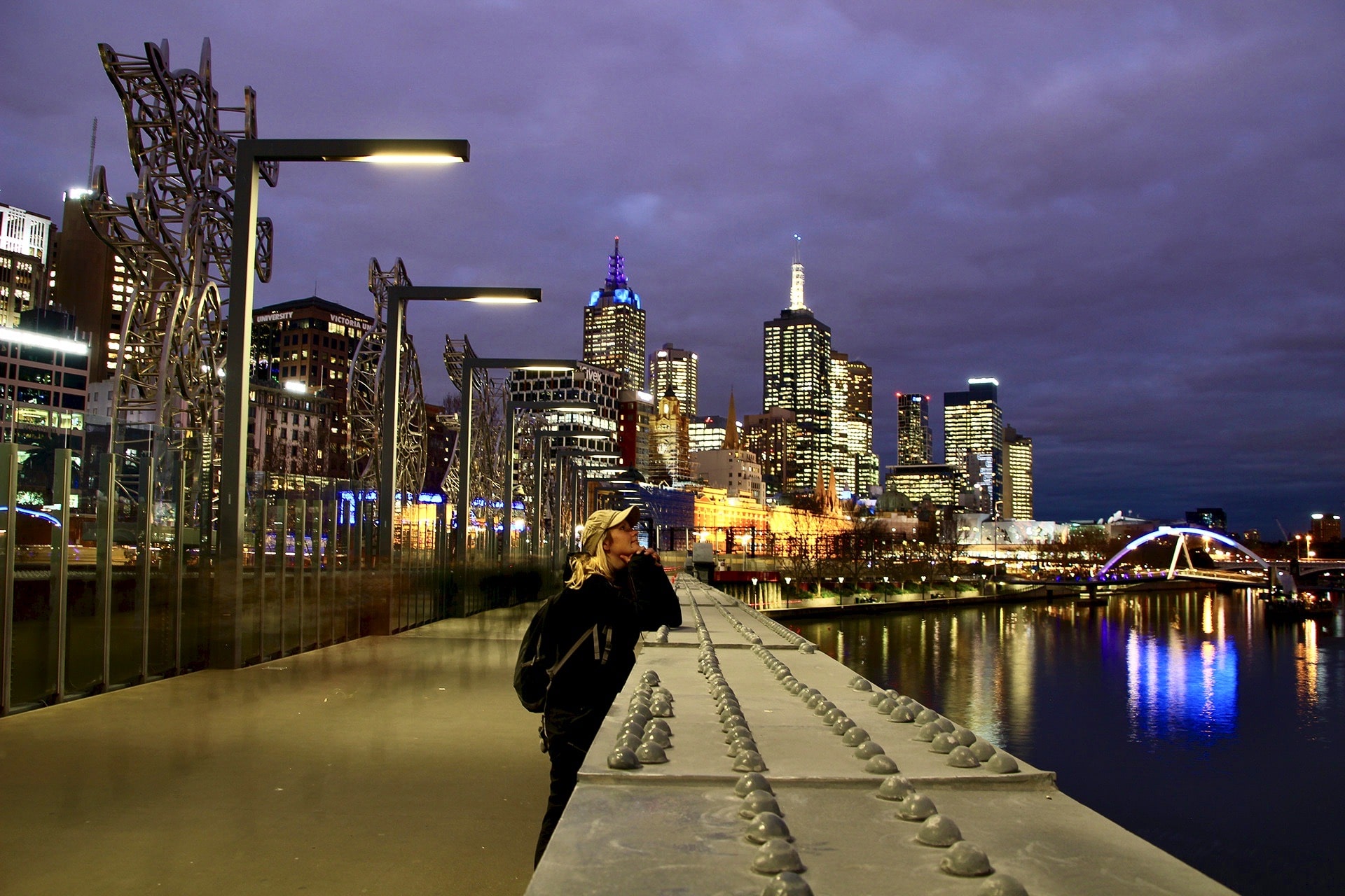 Skyline Melbourne de nuit