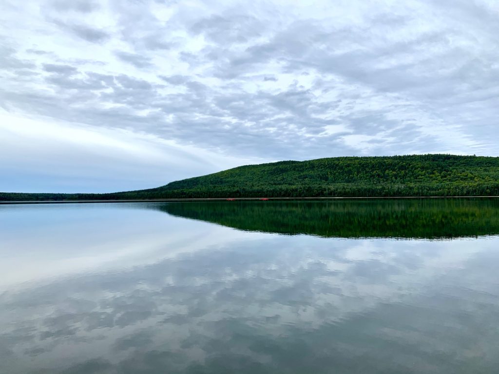 Vue canot Lac Témiscouata Québec