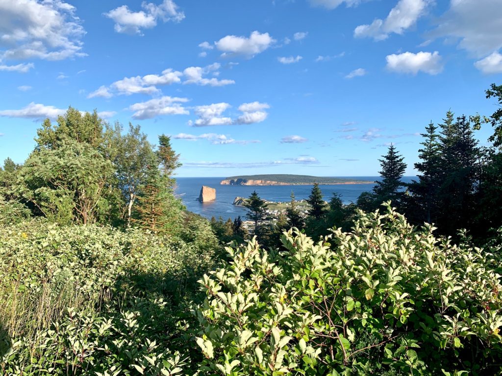 Vue hauteur rocher percé canada